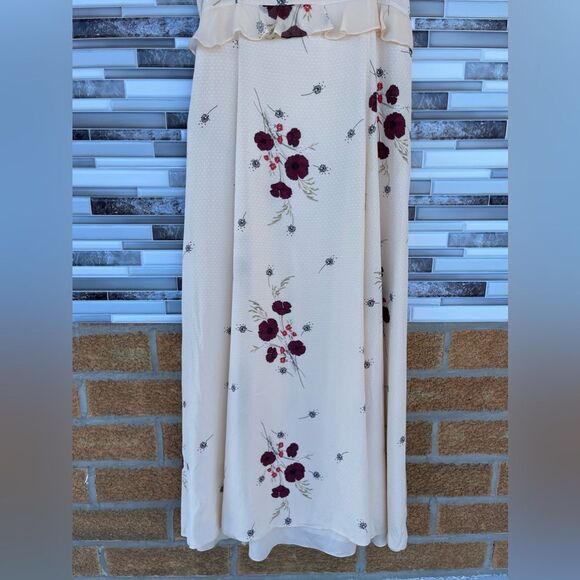 JOIE CASSIEL RUFFLED FLORAL MAXI DRESS SIZE 10 - Picture 4 of 16